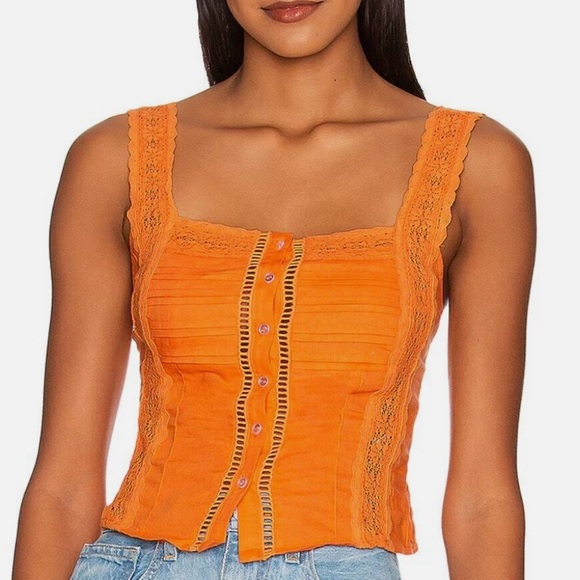 Free People Tops - Free People Maggie lace tank